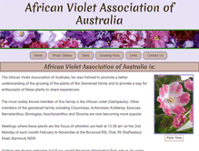 Tablet Screenshot of africanviolet.org.au